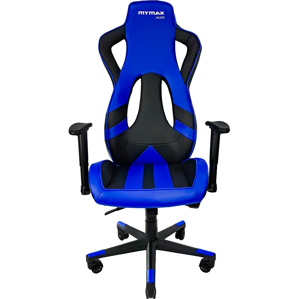 Cadeira Gamer, MX11, Giratória, Preto E Azul, Mymax Cadeira Gamer, MX11, Giratória, Preto E Azul, Mymax