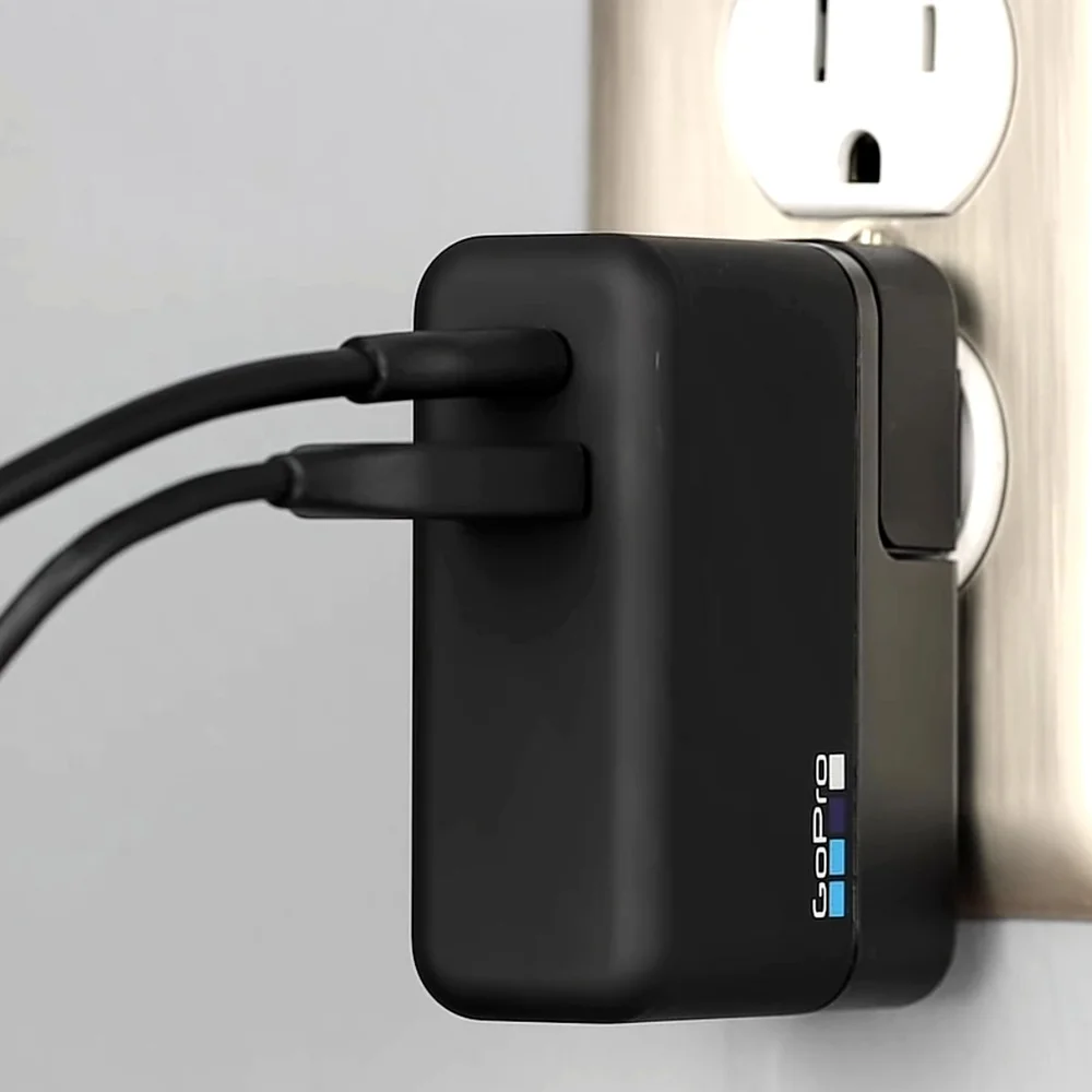 Carregador De Parede Dual Supercharger Para Gopro