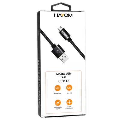 Cabo Tipo-c X  Tipo-c 1.0m Fast Anti-nó Preto - Cb1117