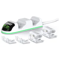 Dock Carregador Duplo, Para Xbox Series One S-X, LED, Com2 Baterias, Branco