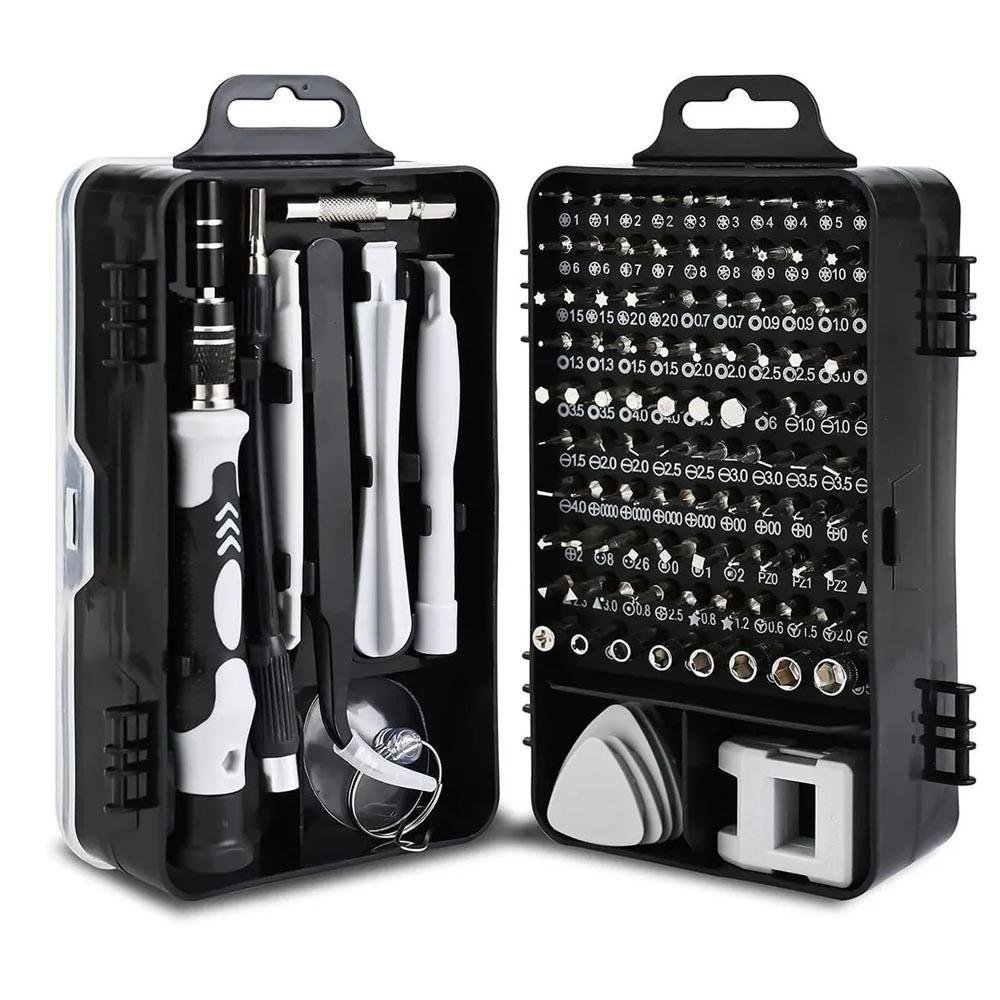 Conjunto De Caixas De Ferramentas Domésticas 115-em-1 Com Ferramentas De Hardware Multifuncionais De 98 Bits