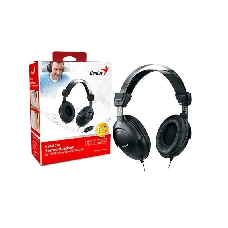 Imagem 2 de 4 do produto Headset Genius Hs-m505x controle De Volume / P2 / Headband / 20 Hz - 20khz / 112 Db / Cabo 2m
