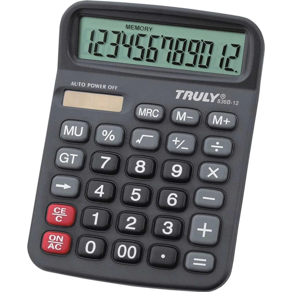 Imagem 3 de 3 do produto Calculadora De Mesa Truly 836b-12 12 Digitos