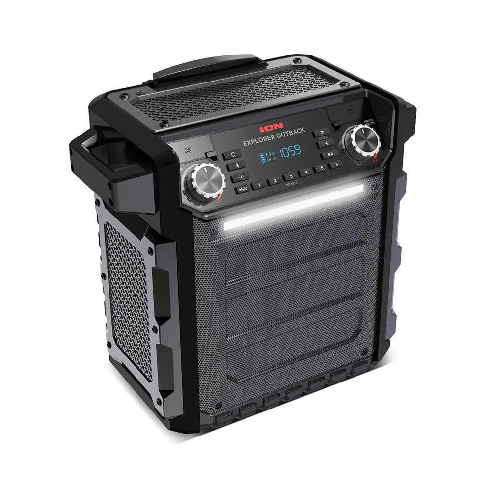 Imagem 3 de 5 do produto Sistema De Som Bluetooth Portátil Ion Exploreroutb Am/fm E Resistente À Água - Preto