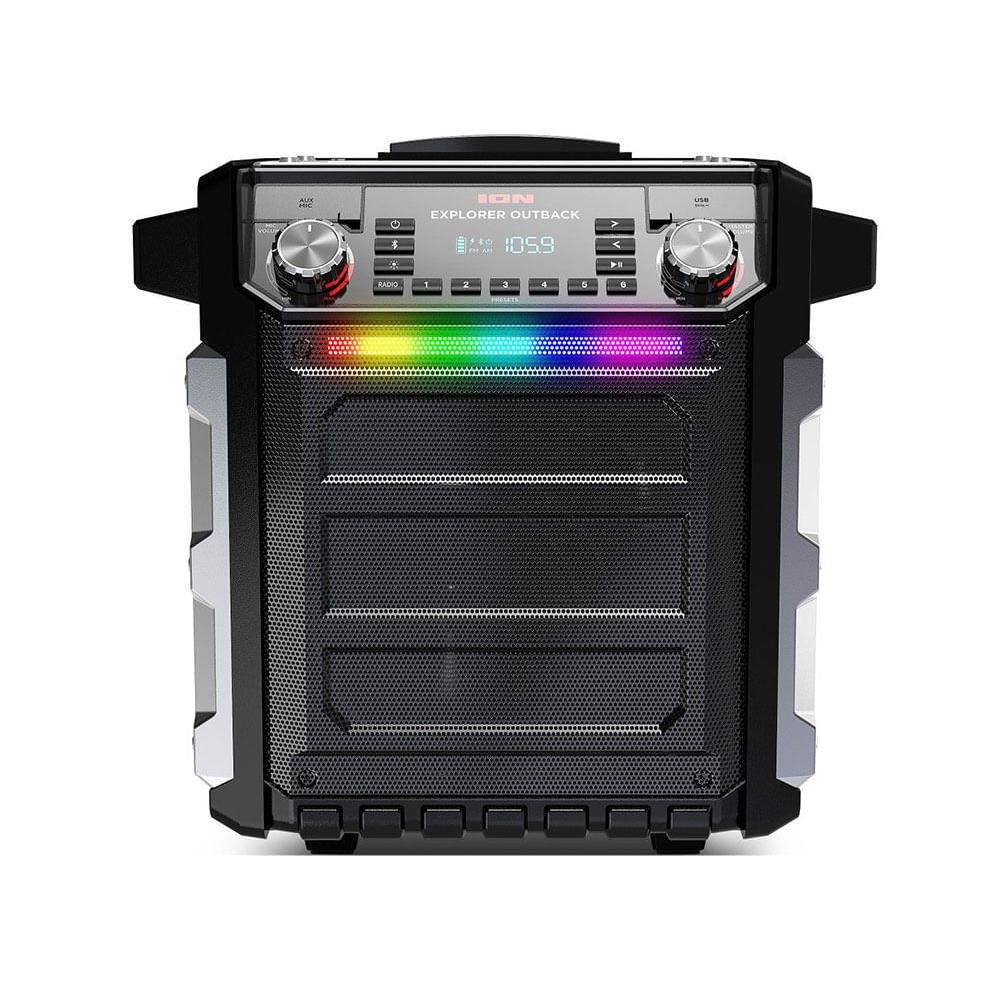 Imagem 4 de 5 do produto Sistema De Som Bluetooth Portátil Ion Exploreroutb Am/fm E Resistente À Água - Preto