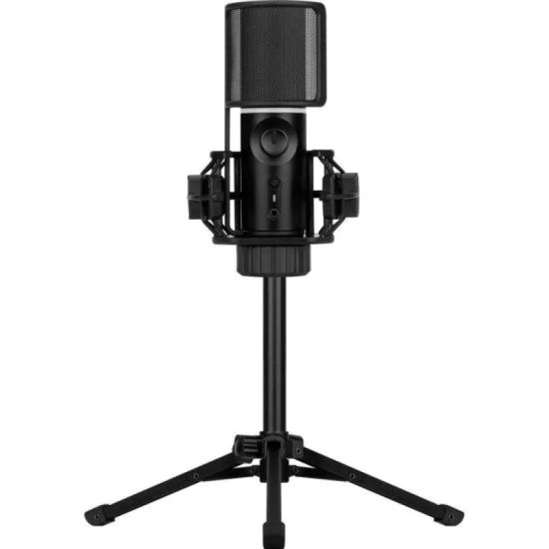Imagem 2 de 5 do produto Microfone Gamer RGB Mic Tripod C/ Tripé Ajustável Preto Streamplify