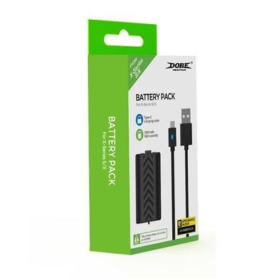 Bateria Recarregável + Cabo Usb Tipo C Preto Para Controle Xbox Series X S Completo