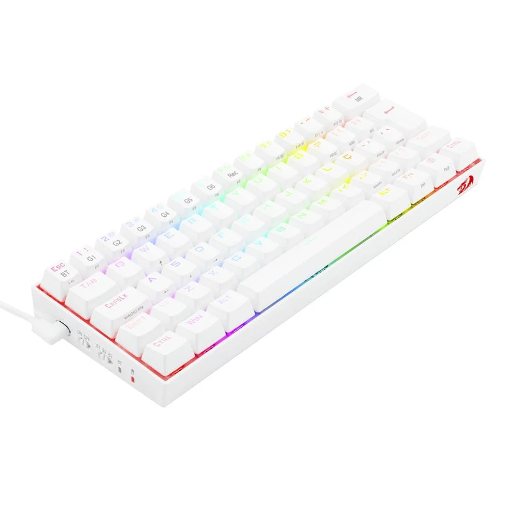 Imagem 2 de 5 do produto Teclado Mecânico Gamer Redragon Draconic Pro, Branco, Switch Brown