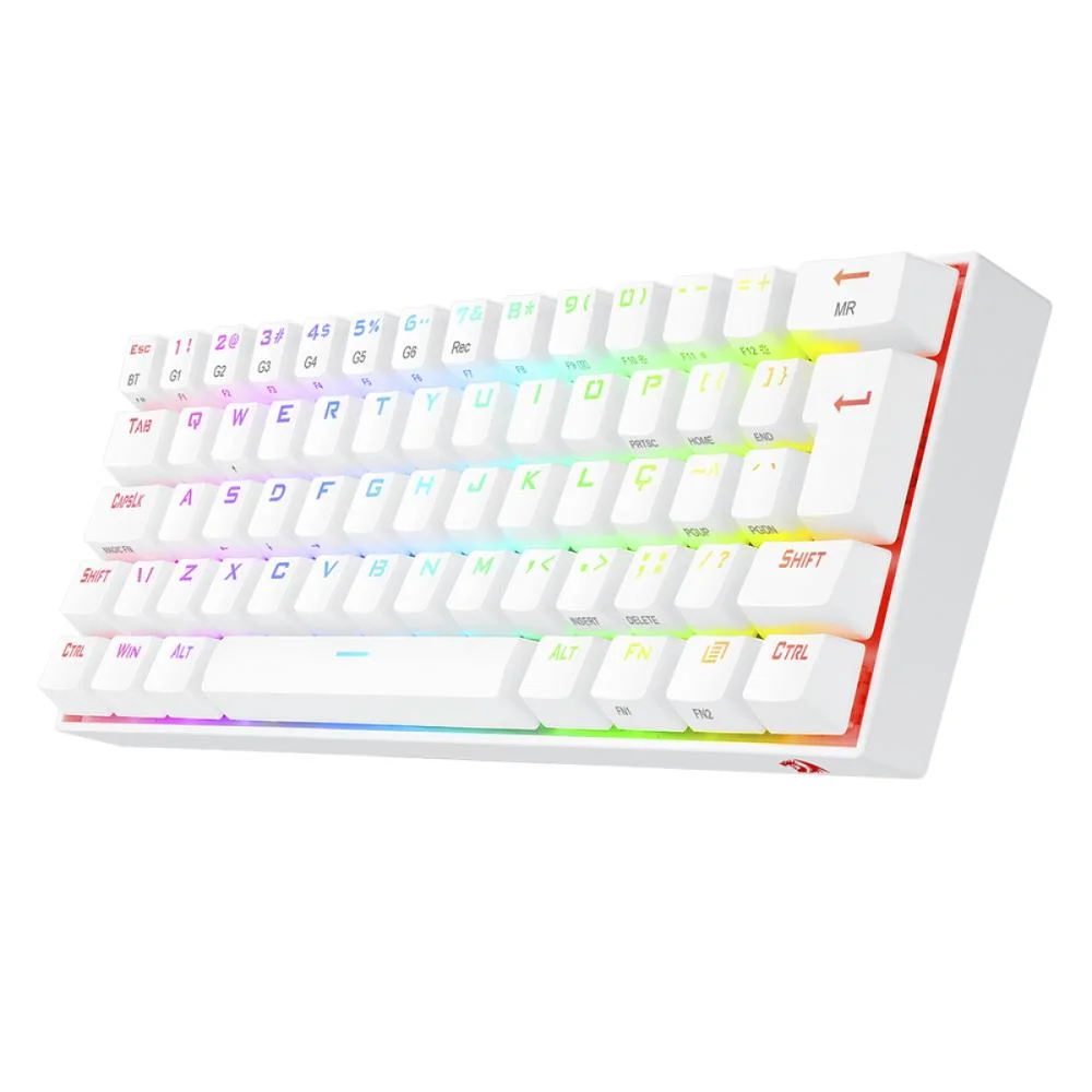 Imagem 3 de 5 do produto Teclado Mecânico Gamer Redragon Draconic Pro, Branco, Switch Brown