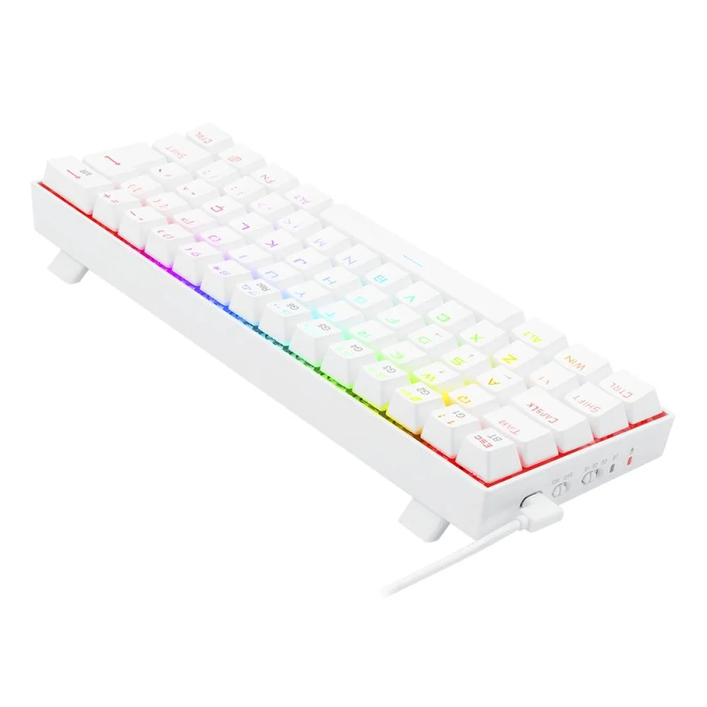 Imagem 4 de 5 do produto Teclado Mecânico Gamer Redragon Draconic Pro, Branco, Switch Brown
