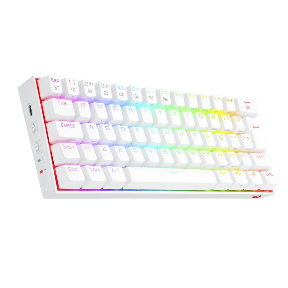 Imagem 5 de 5 do produto Teclado Mecânico Gamer Redragon Draconic Pro, Branco, Switch Brown