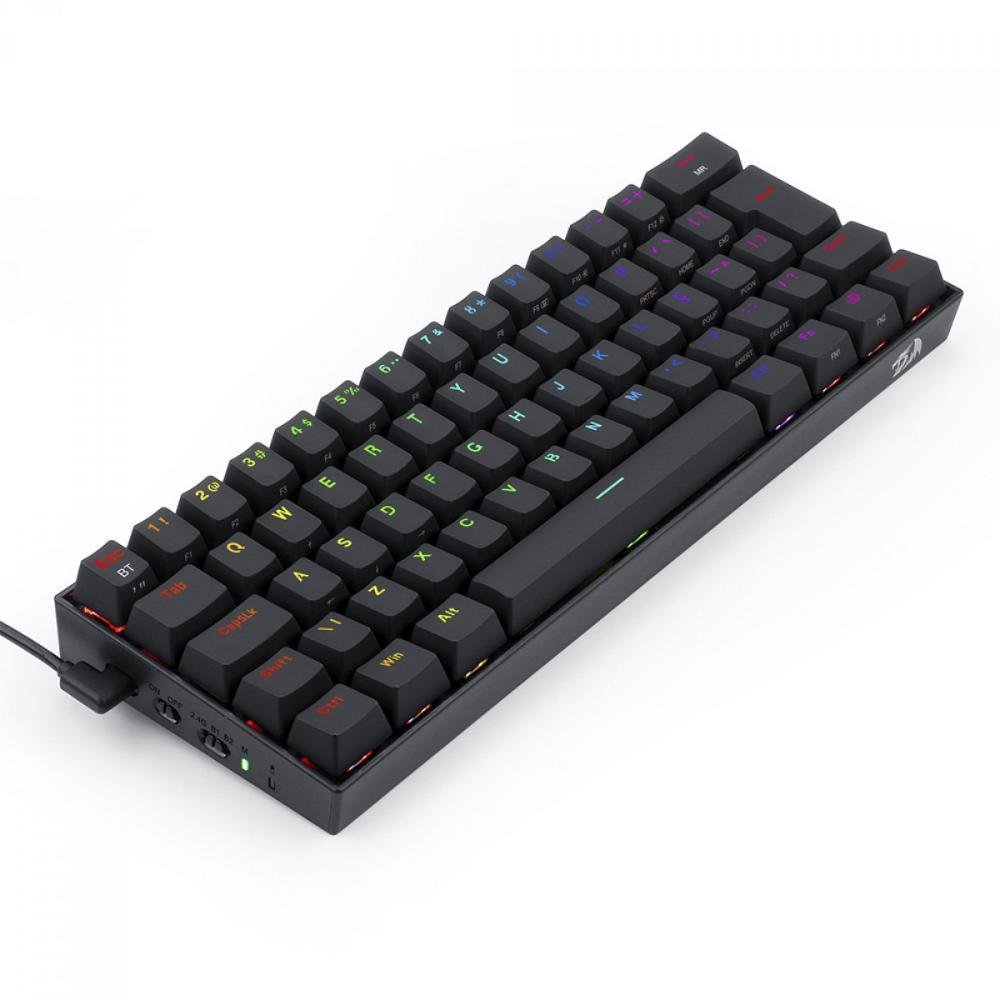 Teclado Sem Fio Redragon Mecânico Draconic Pro, RGB, Switch Red, ABNT2