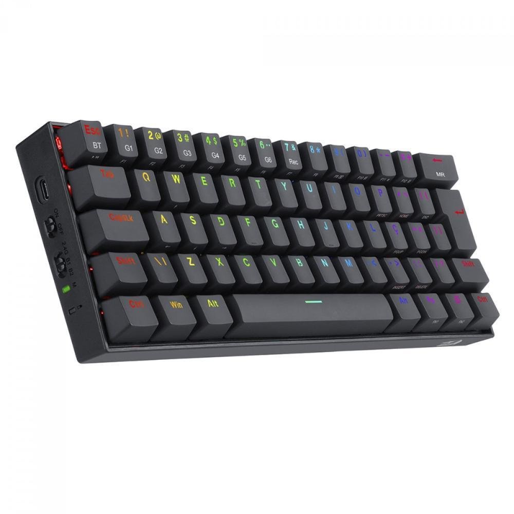 Teclado Sem Fio Redragon Mecânico Draconic Pro, RGB, Switch Red, ABNT2