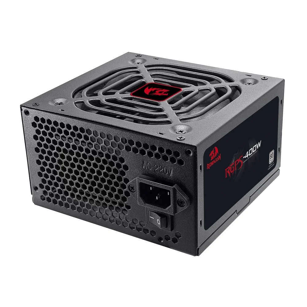 Fonte Redragon RGPS, 400W, 80 Plus White, PFC Ativo - GC-PS012