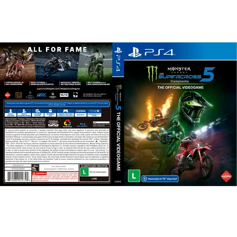 Imagem 2 de 2 do produto Jogo Monster Energy Supercross, The Official Videogame 5 - PS4