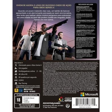 Jogo Grand Theft Auto V - Xbox Series X