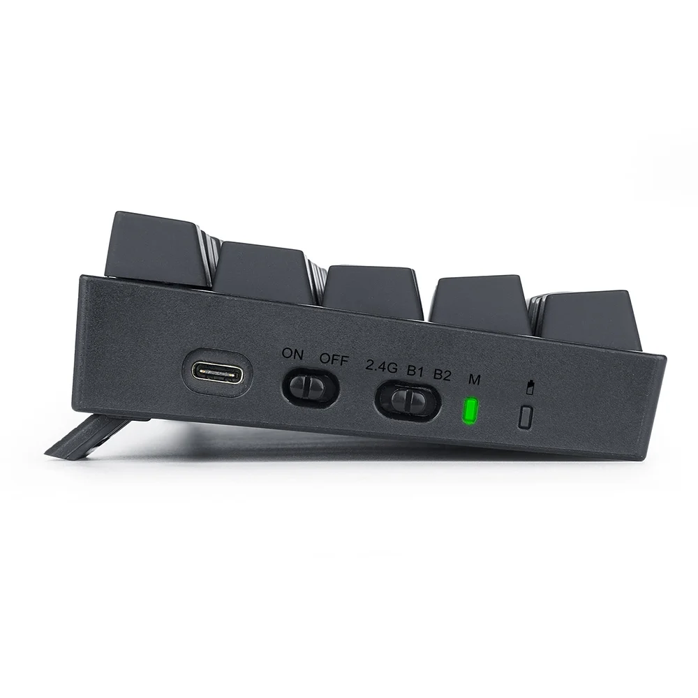 Imagem 3 de 5 do produto Teclado Mecânico  Sem Fio Gamer Redragon Draconic Pro, Bluetooth, Abnt2, RGB, Preto - Switch DIY Azul