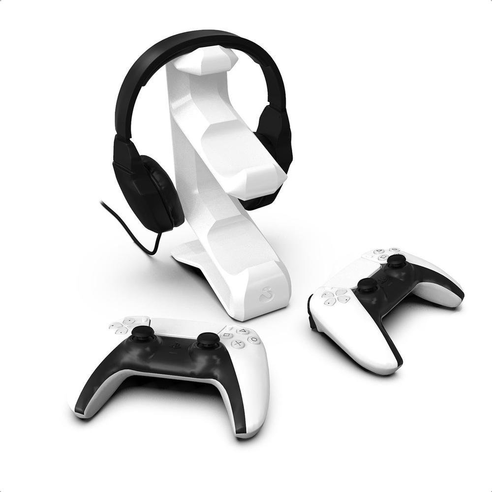 Imagem 3 de 5 do produto Suporte de Mesa Sculpy Printing Lifestyle  2CTF, para 2 Controles Playstation 5, Headset, Headphone