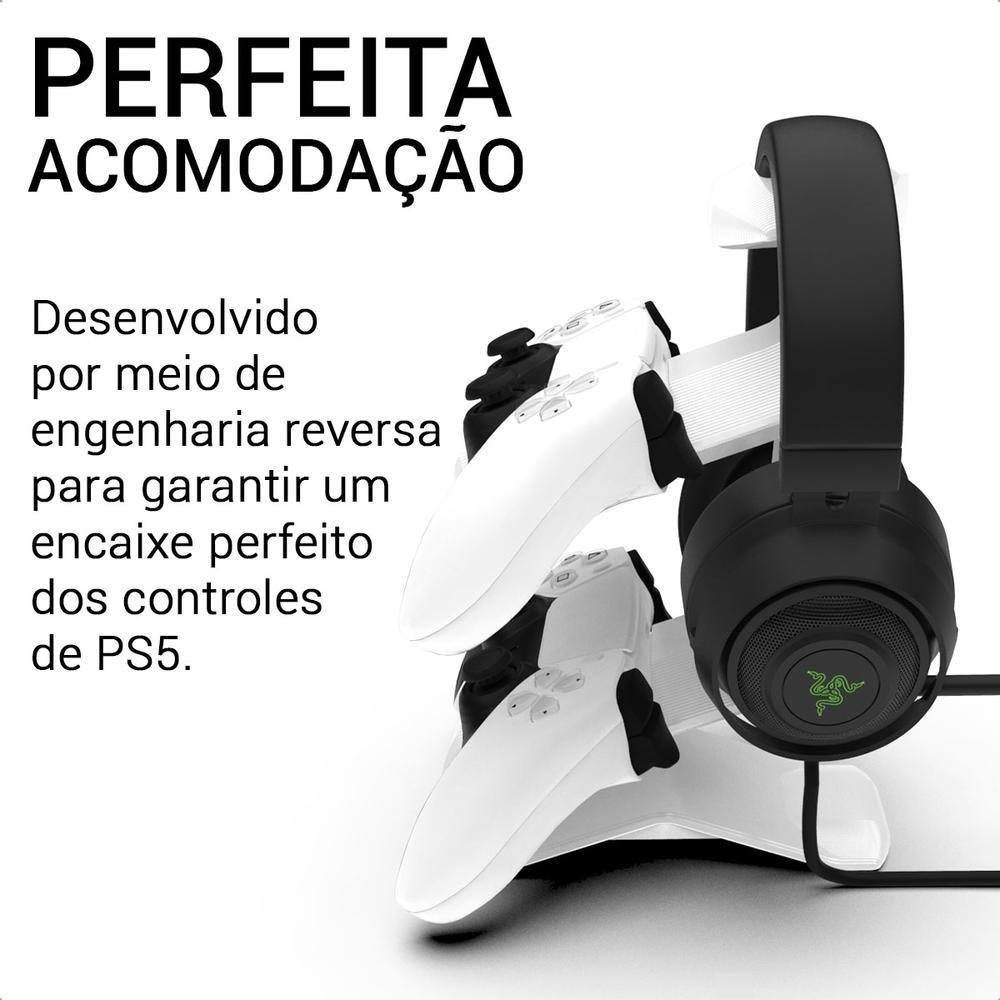 Imagem 5 de 5 do produto Suporte de Mesa Sculpy Printing Lifestyle  2CTF, para 2 Controles Playstation 5, Headset, Headphone