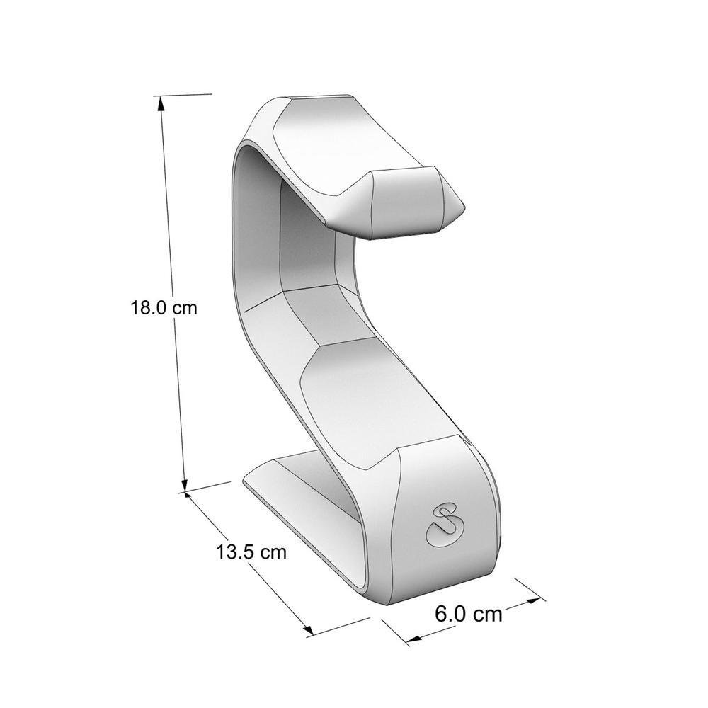 Imagem 4 de 5 do produto Suporte  Apoio De Mesa Sculpy Printing Lifestyle VN, Para 2 Controles Playstation 5,  com pé de silicone, Preto e Branco