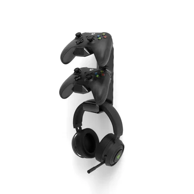 Suporte de Parede Sculpy | Printing Lifestyle 2 Controles Xbox One S e 1 Headset Gamer, Preto