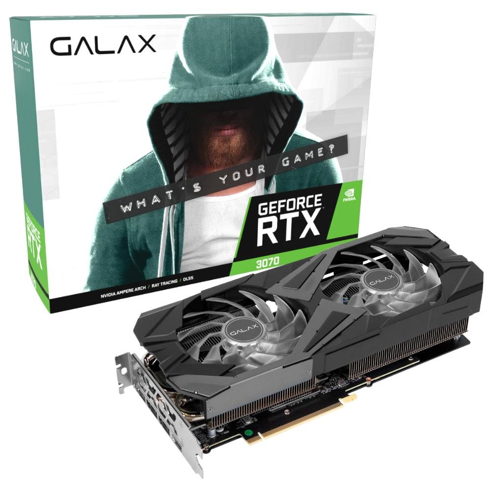 Placa De Vídeo Galax Rtx 3070 Ex 8GB 256bits Placa De Vídeo Galax Rtx 3070 Ex 8GB 256bits