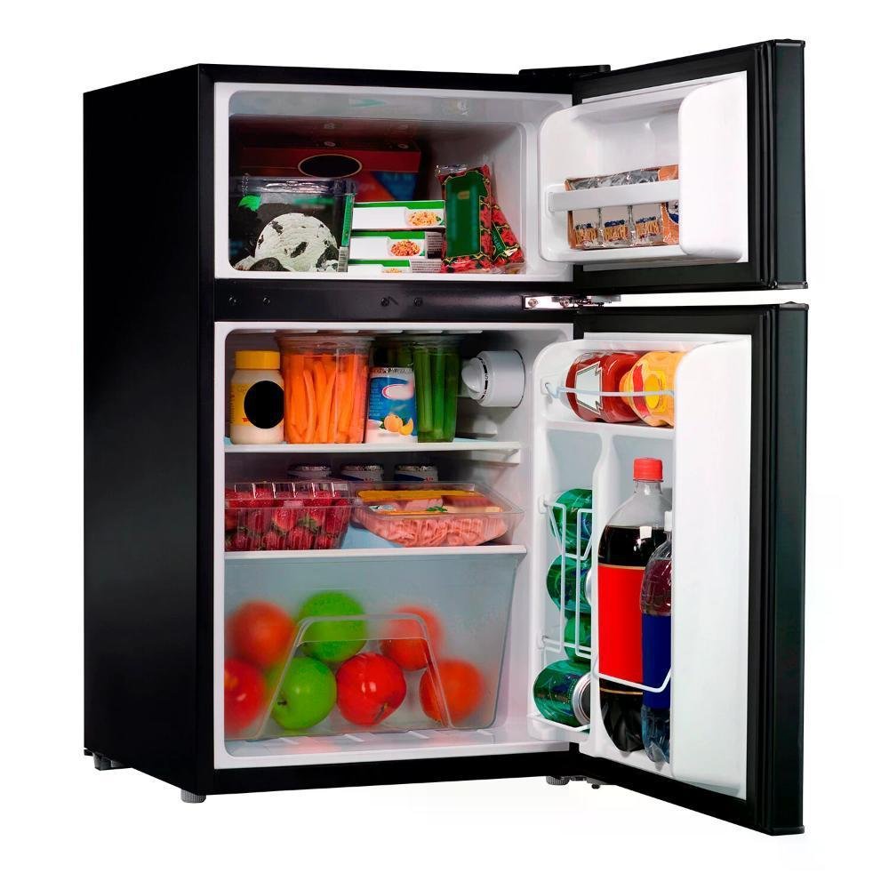 Imagem 3 de 5 do produto Frigobar EOS Duplex, 88L, 110V, Preto, 2 Prateleiras em Vidro - Efb140d