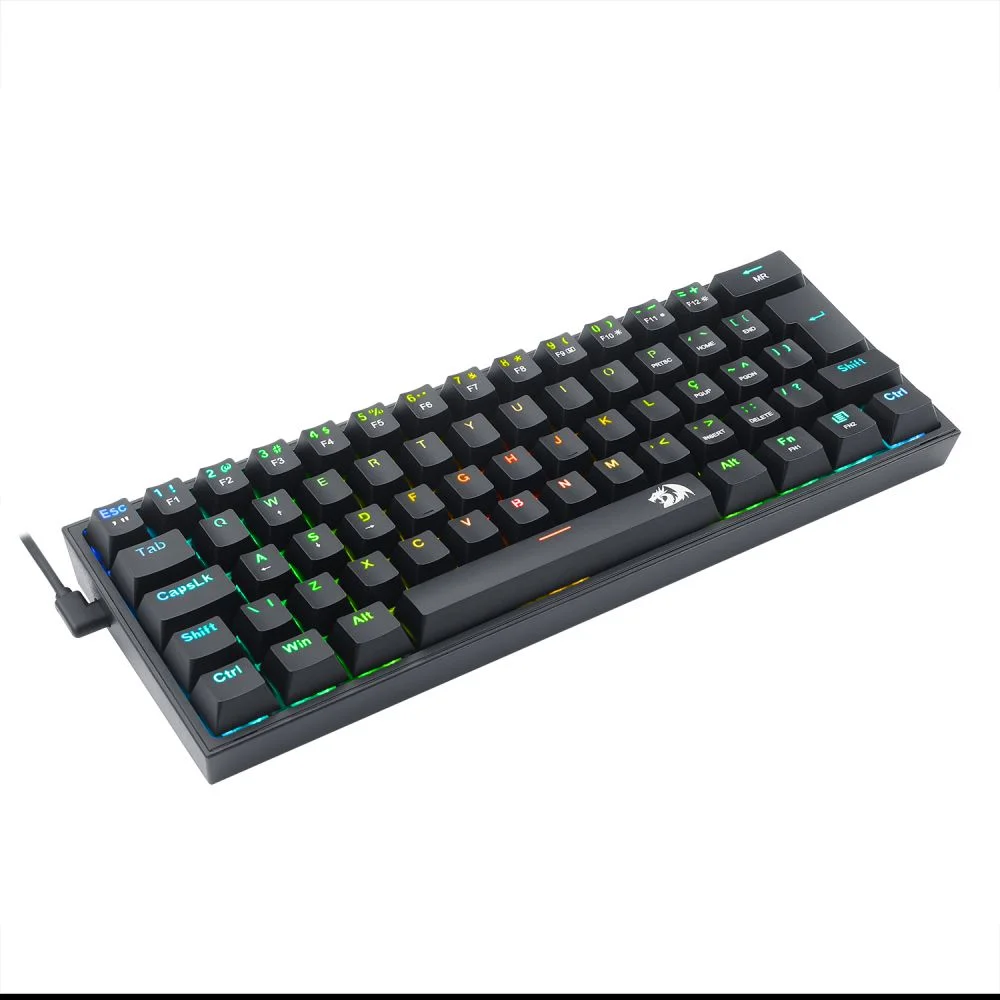 Imagem 4 de 5 do produto Teclado Mecânico Gamer Redragon Fizz, Preto, RGB, Switch Vermelho, Abnt2
