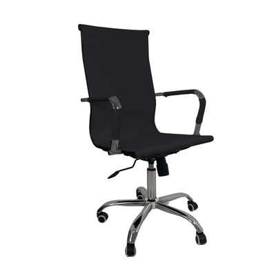 Cadeira De Escritorio Esteirinha, Giratoria, Ergonomica, Alta, Cor:preto.