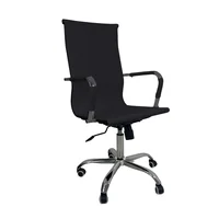 Cadeira De Escritorio Esteirinha, Giratoria, Ergonomica, Alta, Cor:preto.