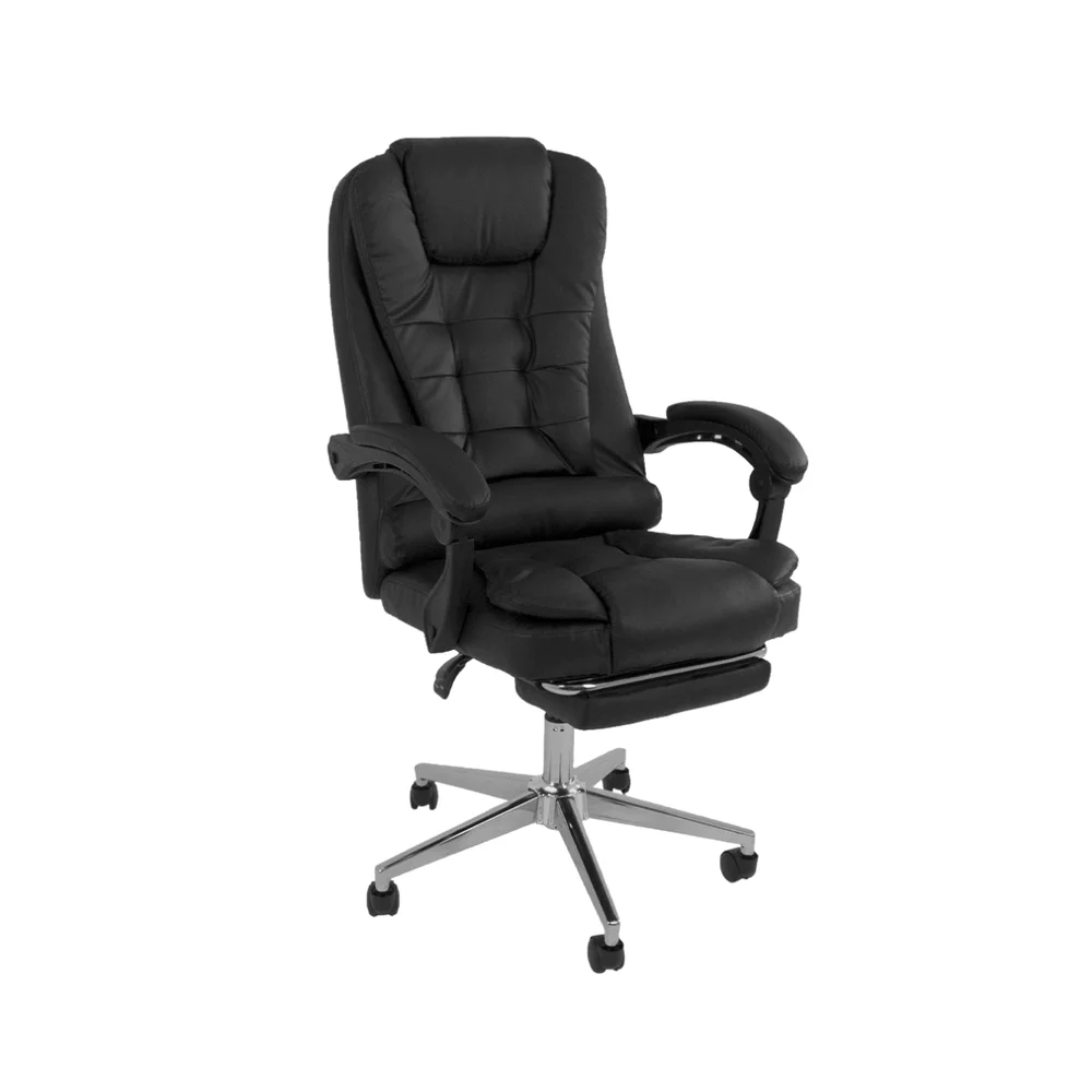 Cadeira De Escritorio Oficial Webshop Presidente, Peso Suportado 120kg, Ergonomica, apoio Para os Pés, Preta Cadeira De Escritorio Oficial Webshop Presidente, Peso Suportado 120kg, Ergonomica, apoio Para os Pés, Preta