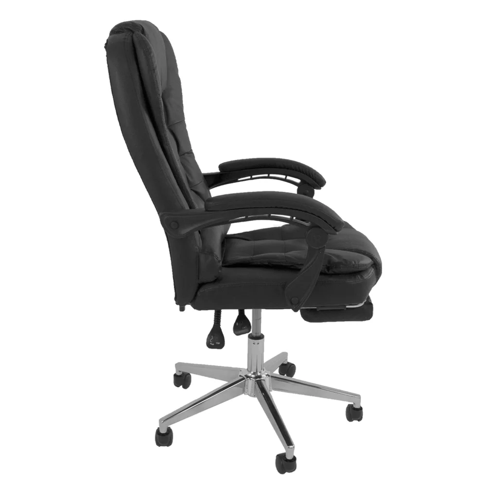 Cadeira De Escritorio Oficial Webshop Presidente, Peso Suportado 120kg, Ergonomica, apoio Para os Pés, Preta Cadeira De Escritorio Oficial Webshop Presidente, Peso Suportado 120kg, Ergonomica, apoio Para os Pés, Preta