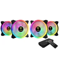 Kit Cooler FAN com 4 Unidades GAMDIAS Aeolus Elite, 120mm, RGB, Preto, Com Controlador 2