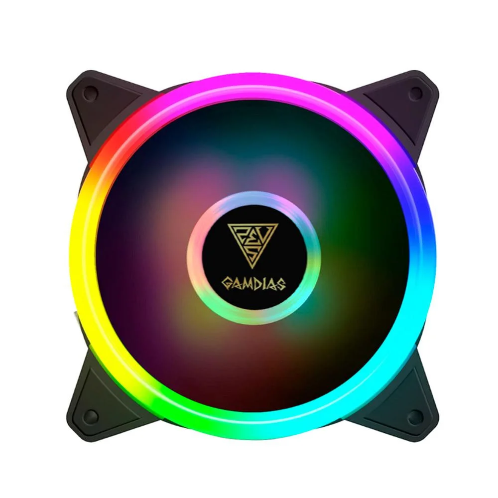 Imagem 3 de 5 do produto Kit Cooler FAN com 4 Unidades GAMDIAS Aeolus Elite, 120mm, RGB, Preto, Com Controlador