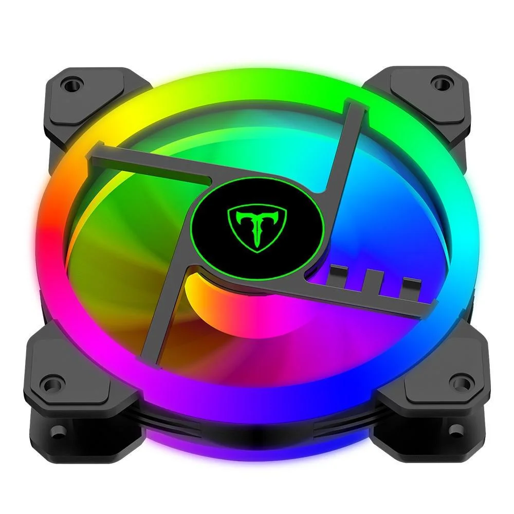 Imagem 2 de 5 do produto Kit Cooler FAN com 3 Unidades T-Dagger, 120x25mm, RGB, Preto - T-TGF513
