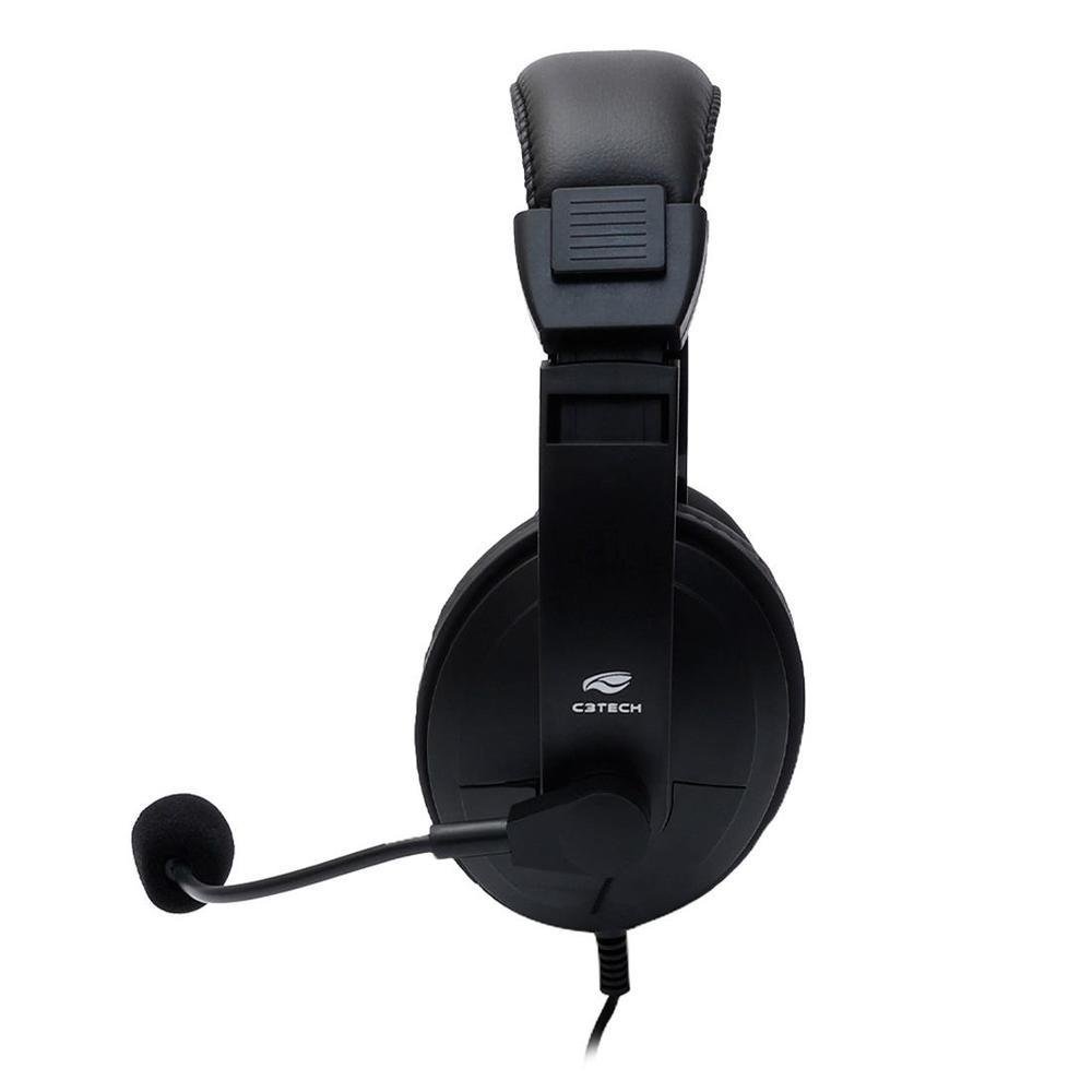 Fone com Microfone Headset Voicer Confort, C3TECH PH-320BK (USB) - Imagem 3