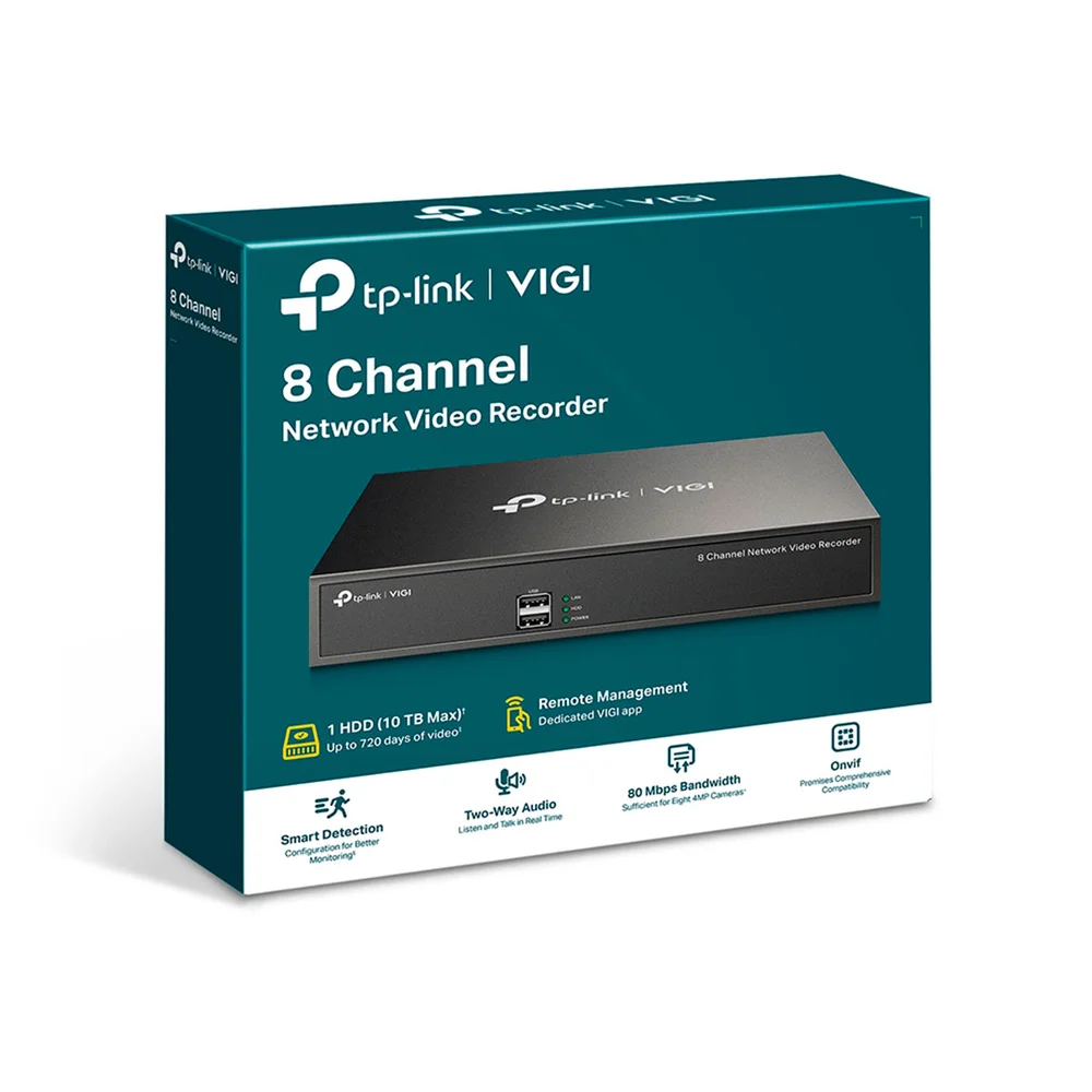 Gravador De Video Digital P/ Segurança 8 Canais Vigi - Nvr1008h