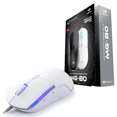 Mouse Gamer Usb Mg-80wh C3tech - Branco
