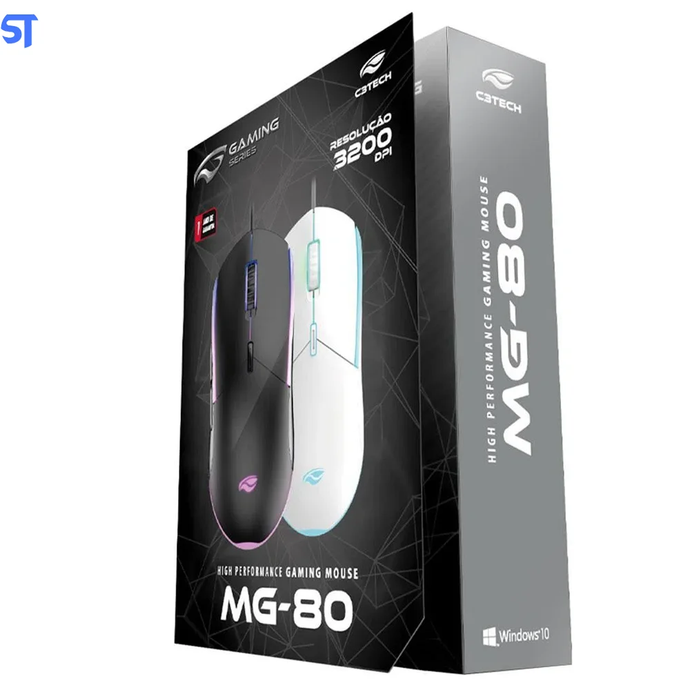 Imagem 5 de 5 do produto Mouse Gamer Usb Mg-80wh C3tech - Branco