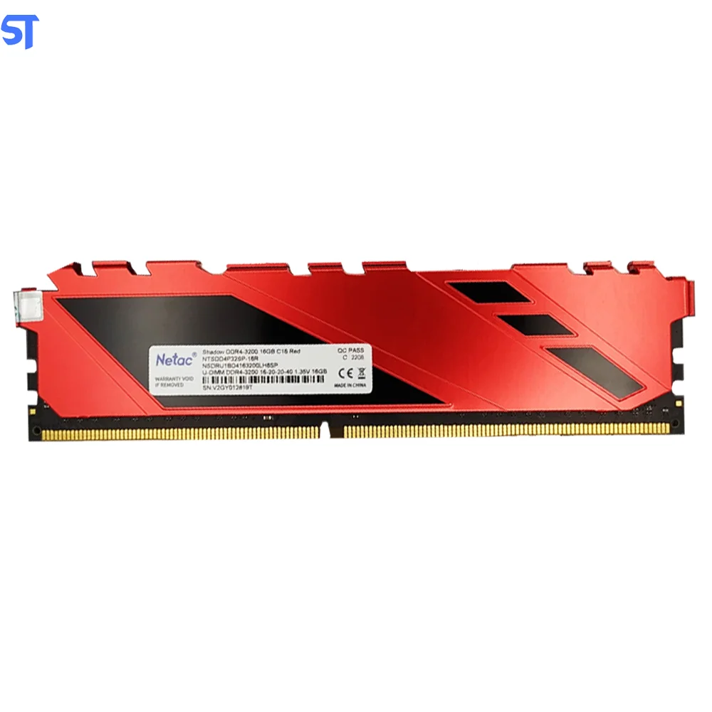 Memória Netac Gamer 16GB 3200MHz DDR4 Para