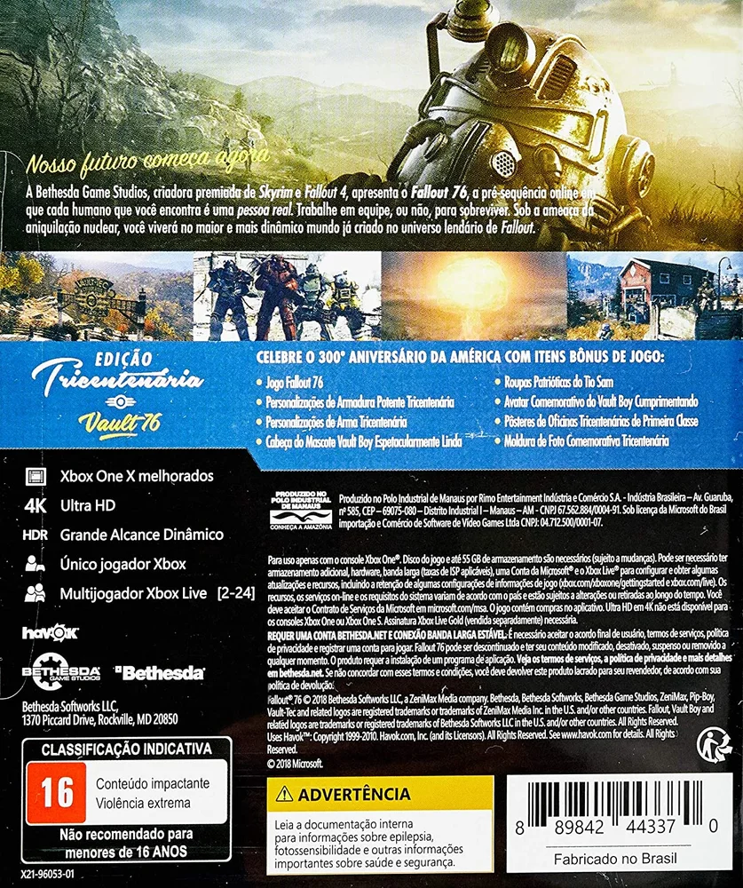 Imagem 4 de 5 do produto Jogo Fallout 76, Edição Tricentenária - Xbox One