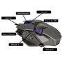 Mouse Gamer Warrior, 3.200 DPI - Cinza