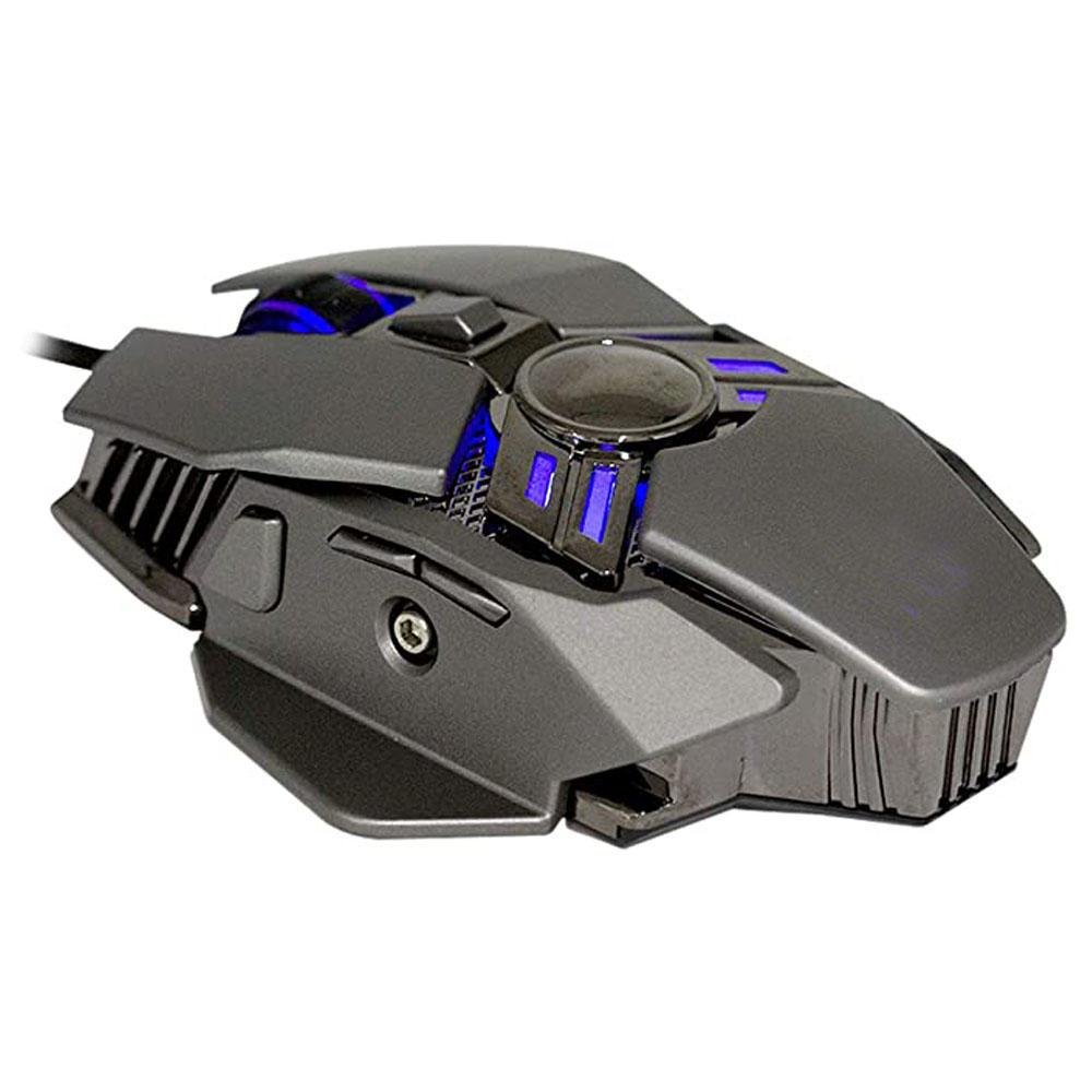 Mouse Game USB Soldado, Warrior, 3.200 DPI - Cinza