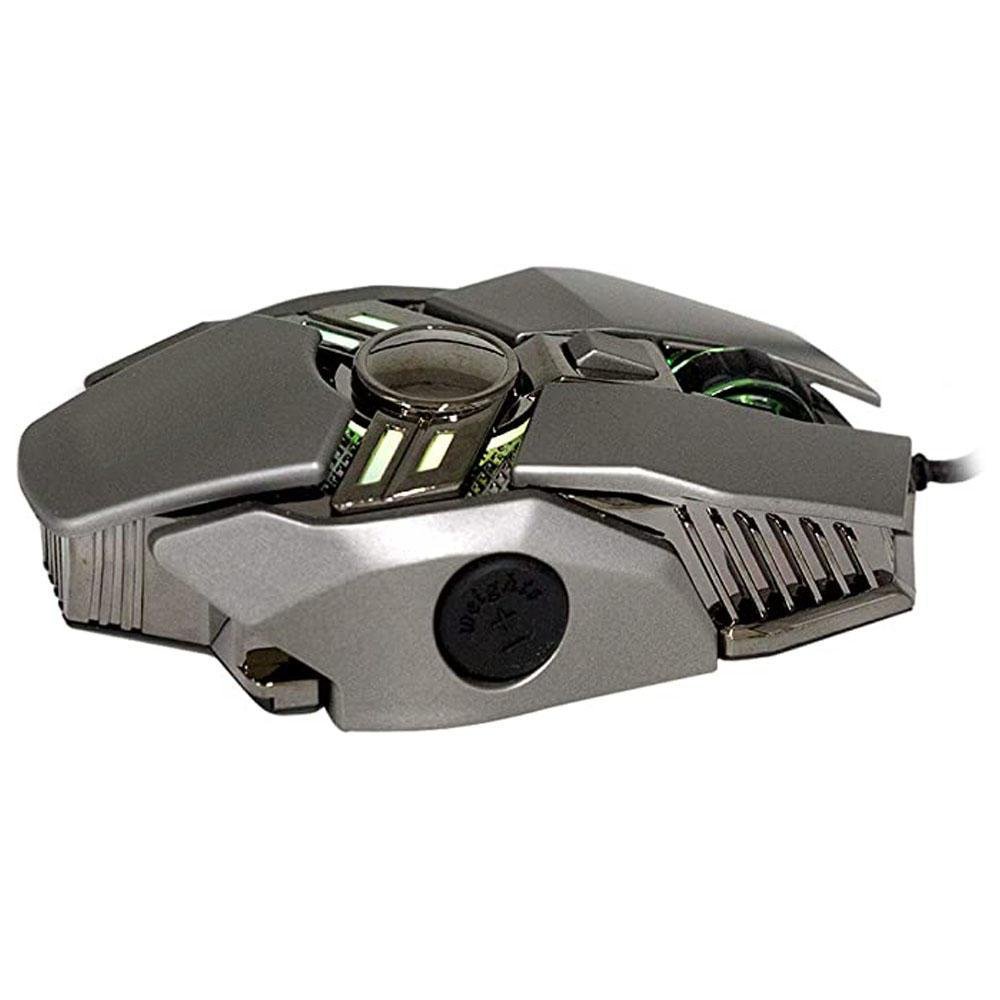 Mouse Game USB Soldado, Warrior, 3.200 DPI - Cinza