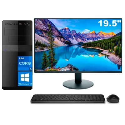 Computador Completo 3green Intel Core i5 3.40Ghz, 8GB RAM, 256GB SSD, Windows 10 + Monitor LED 19.5" + Teclado e Mouse