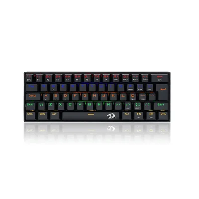 Teclado Mecânico Gamer, Redragon Lakshm,i Led Rainbow, Preto, Switch Outemu Red, ABNT2 - K606r