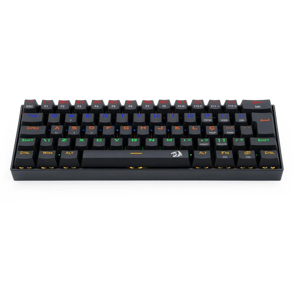 Teclado Mecânico Gamer, Redragon Lakshm,i Led Rainbow, Preto, Switch Outemu Red, ABNT2 - K606r