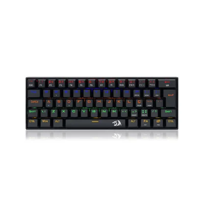 Teclado Mecânico Gamer, Redragon Lakshmi, 60%, Led Rainbow, Preto, Switch Outemu Brown, Abnt2 K606R (brown)
