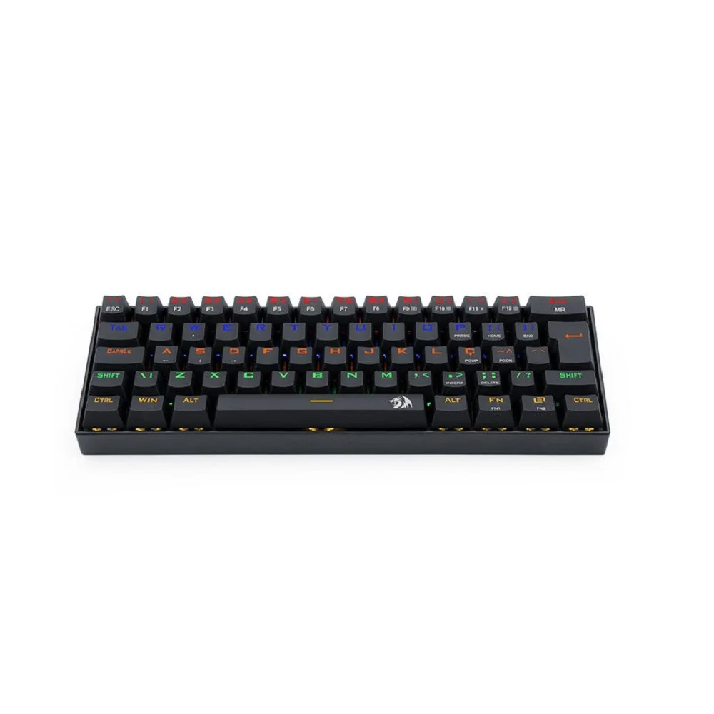 Imagem 2 de 5 do produto Teclado Mecânico Gamer, Redragon Lakshmi, 60%, Led Rainbow, Preto, Switch Outemu Brown, Abnt2 K606R (brown)