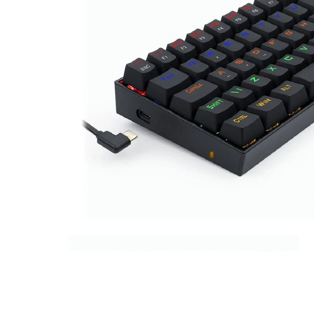 Imagem 5 de 5 do produto Teclado Mecânico Gamer, Redragon Lakshmi, 60%, Led Rainbow, Preto, Switch Outemu Brown, Abnt2 K606R (brown)